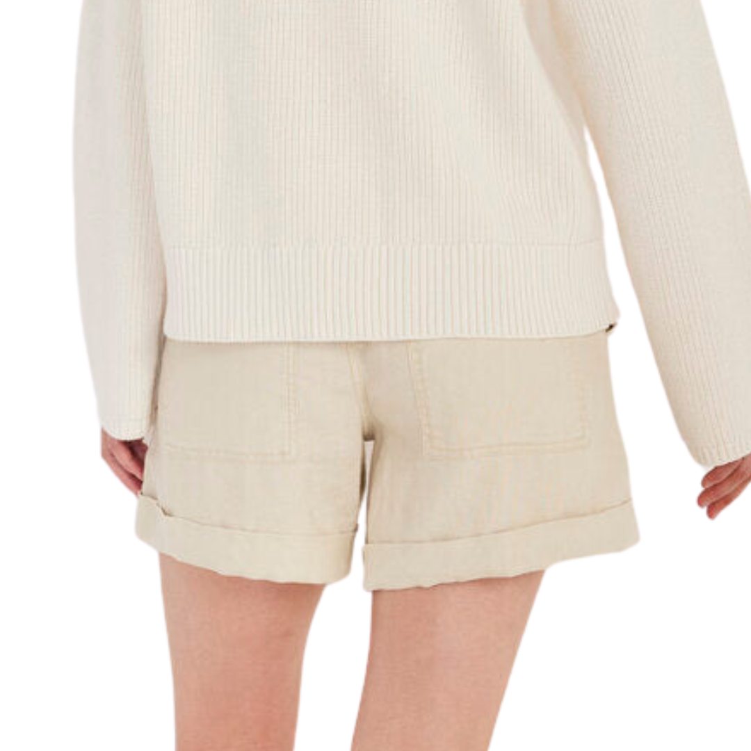 Palmer Linen Short in Ecru