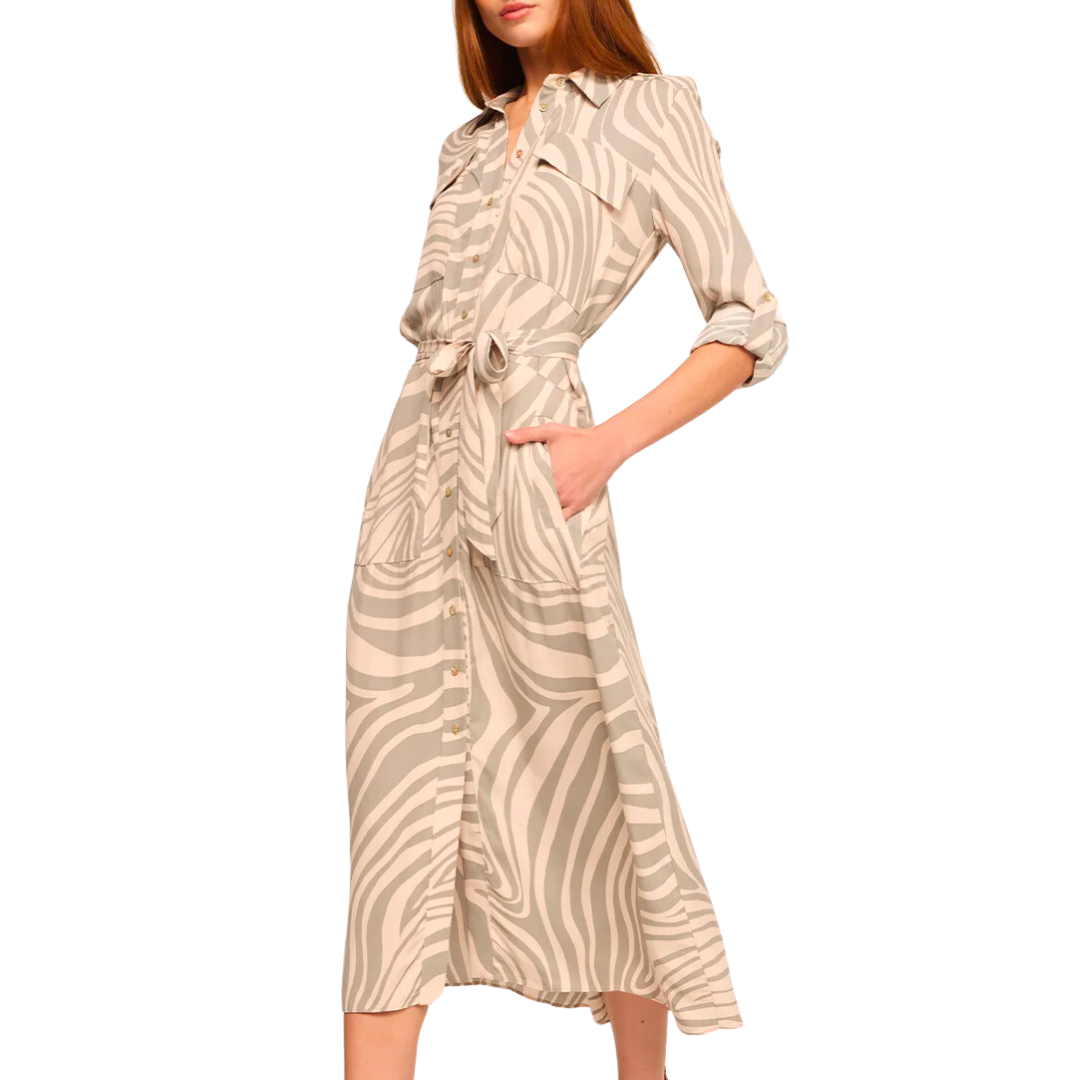 Montana Dress in Abstract Zebra