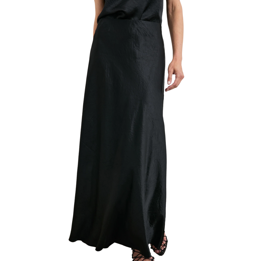Romina Skirt in Black Crinkle