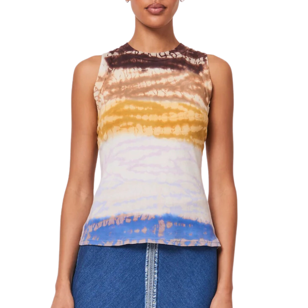 Leigh Tank Top in Rainbow Hues Treatment