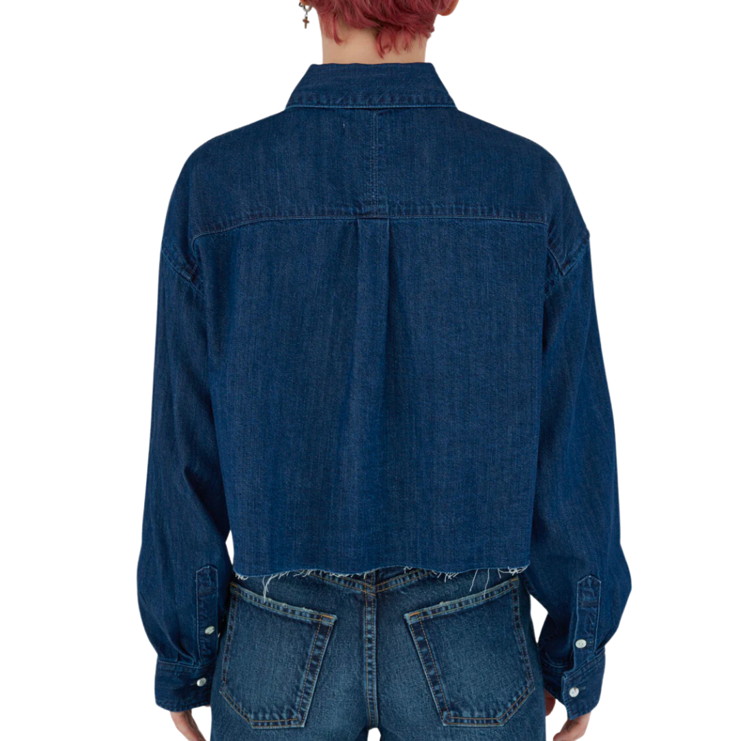 Artesia Cropped Shirt in Blue