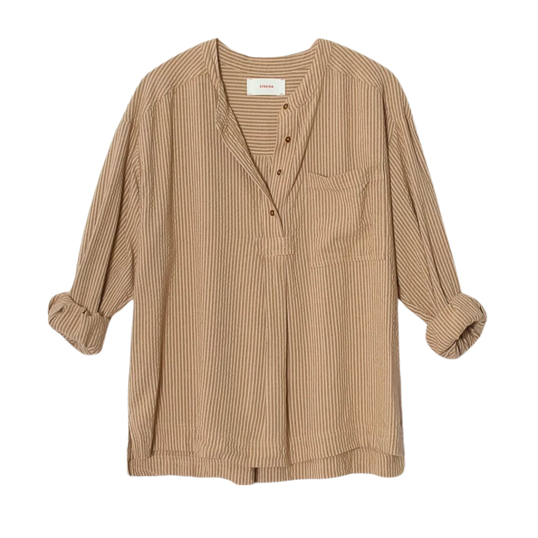 Makenzie Top in Fawn Stripe