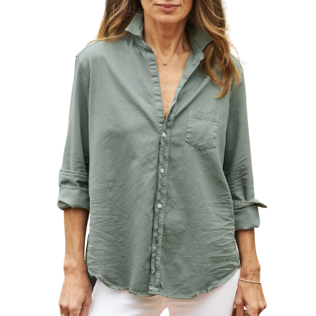 Frank & Eileen Eileen Relaxed Button-Up Shirt in Thyme