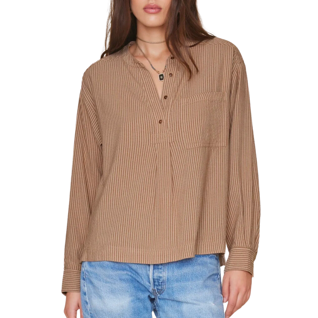 Makenzie Top in Fawn Stripe