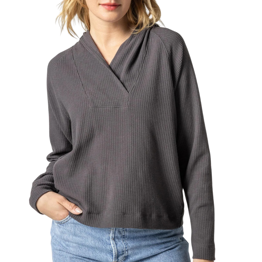 Shawl Collar Hoodie in Earth