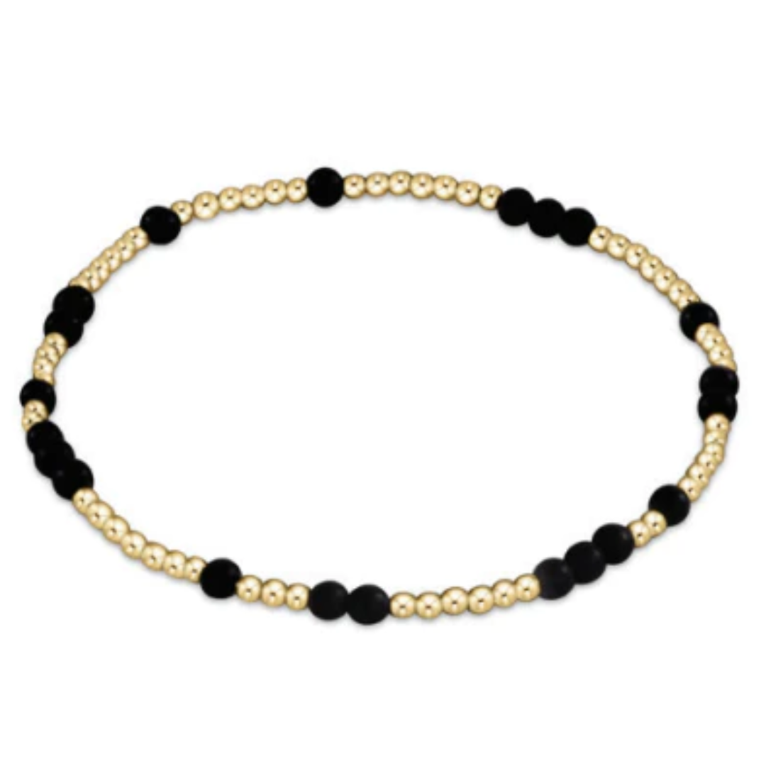 Hope Unwritten Gemstone Bracelet in Matte Onyx