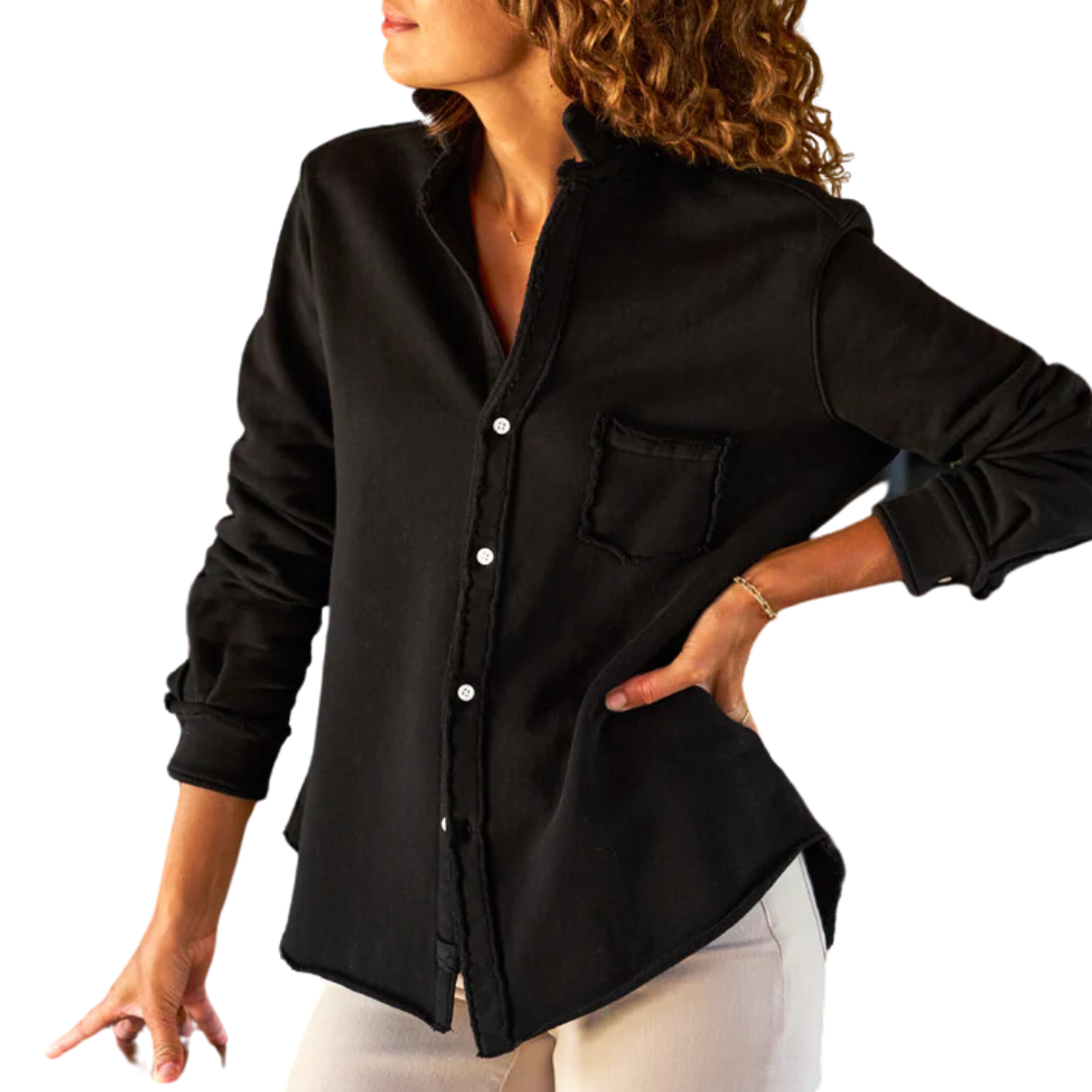 Eileen in Triple Fleece Cotton Black