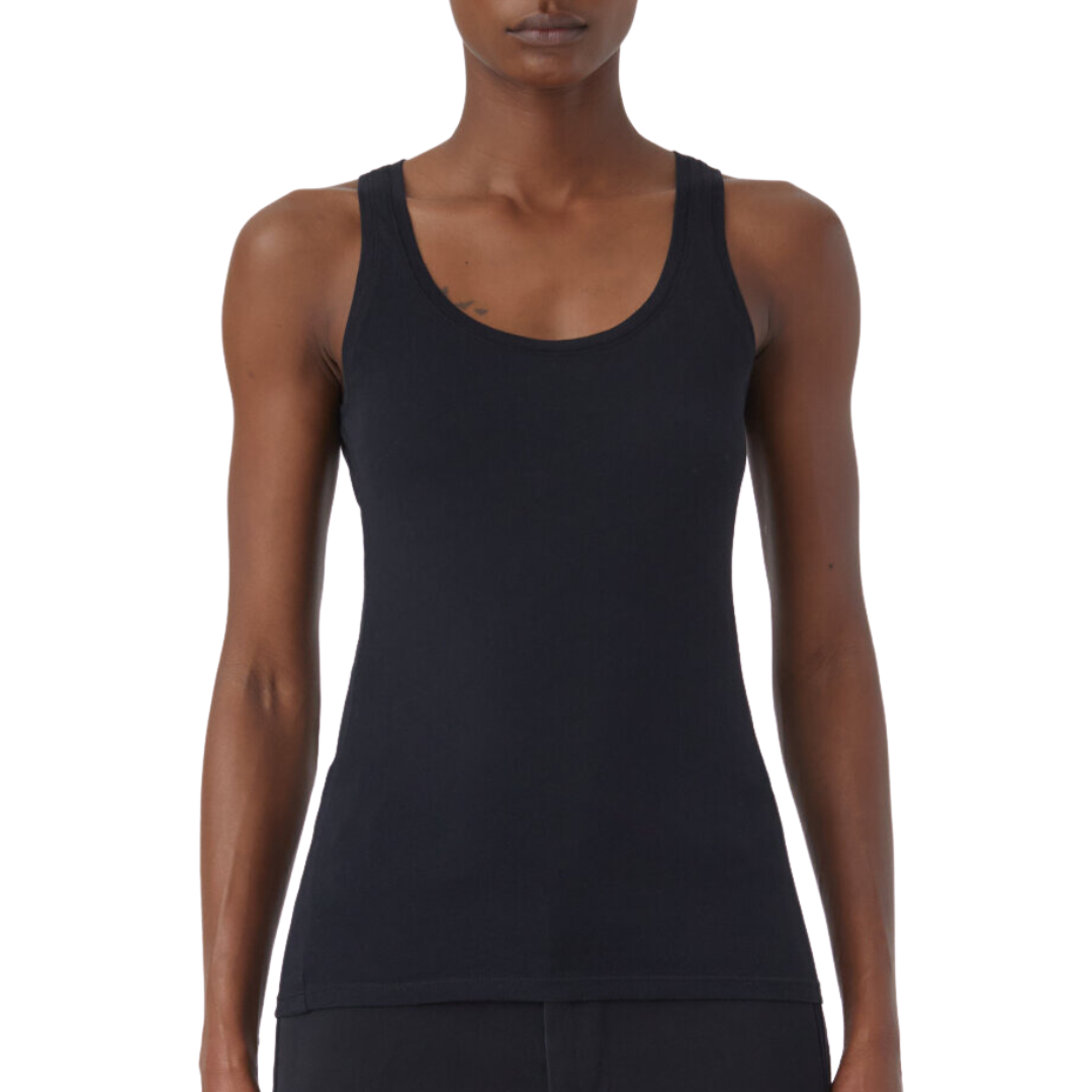 Pure Cotton Tank in Black