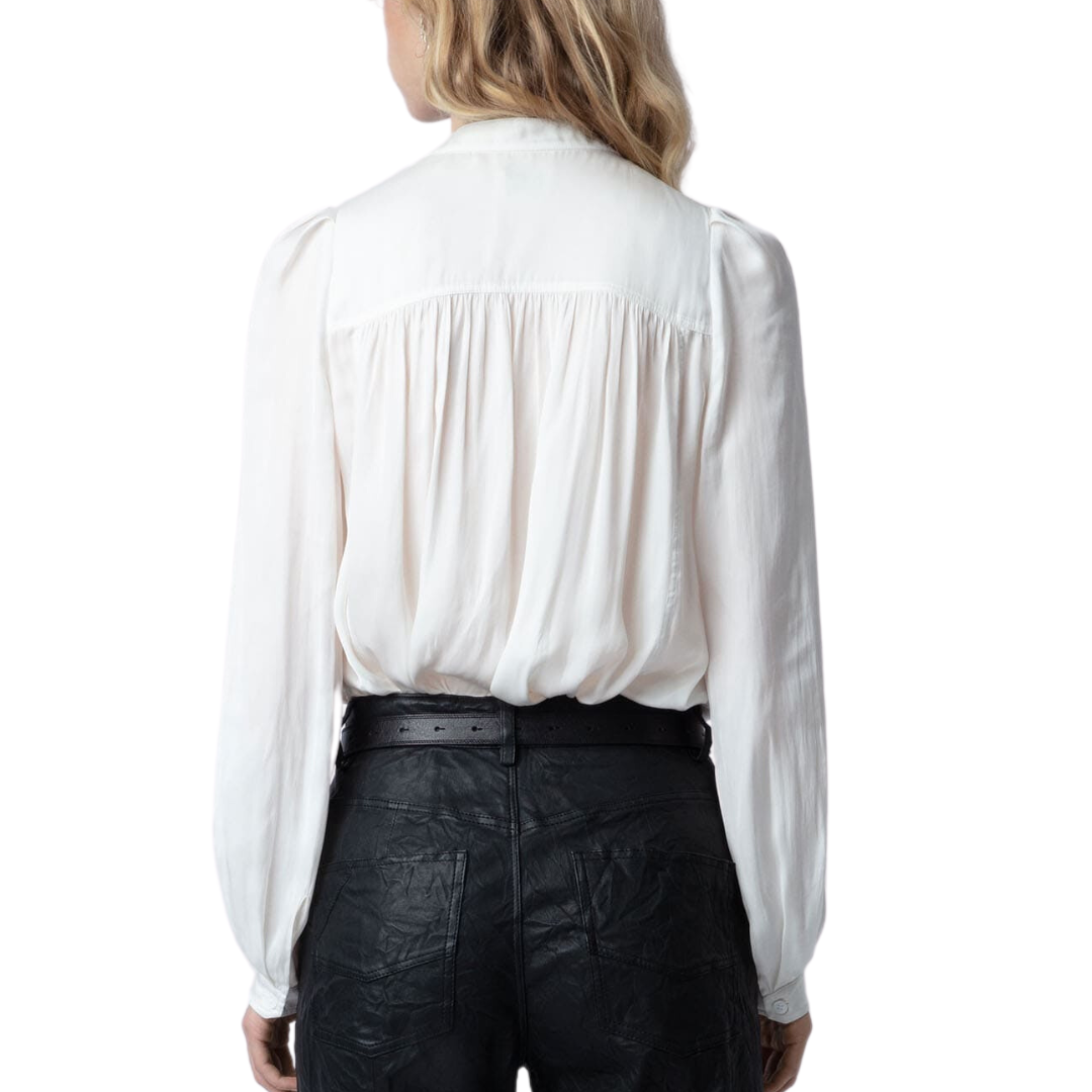 Tchin Satin Blouse in Judo