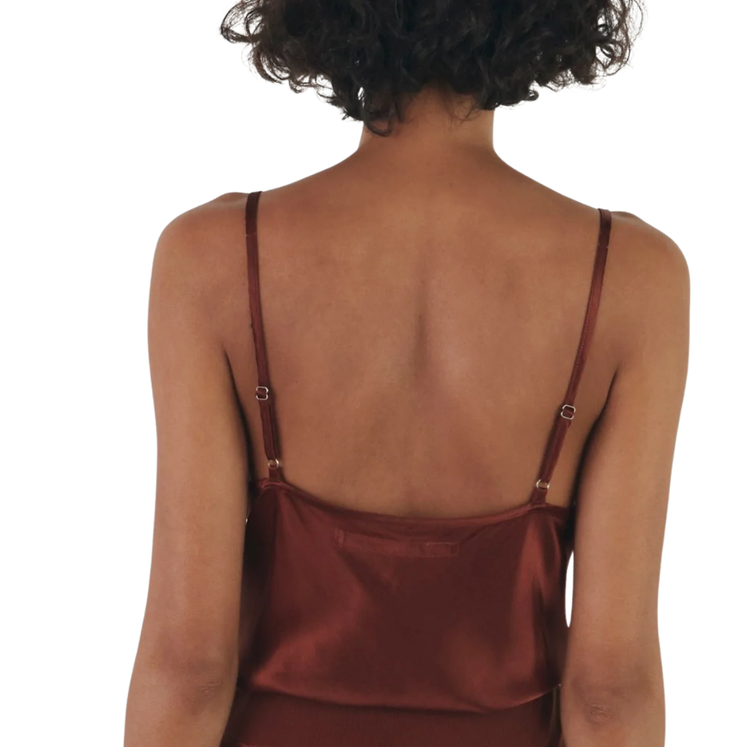 Bias Cut Cami in Umber