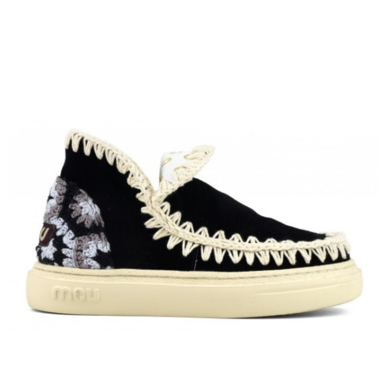 Bold Eskimo Sneaker with Crochet Heel