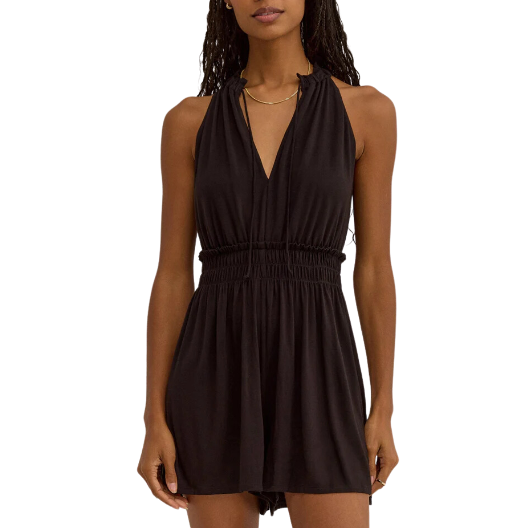 Rhea Romper in Black