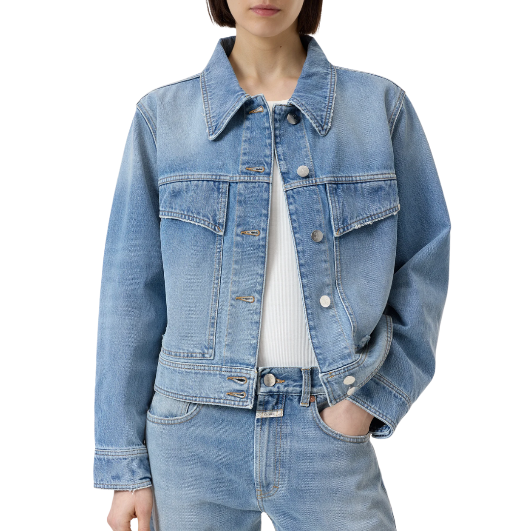 Denim Jacket in Mid Blue
