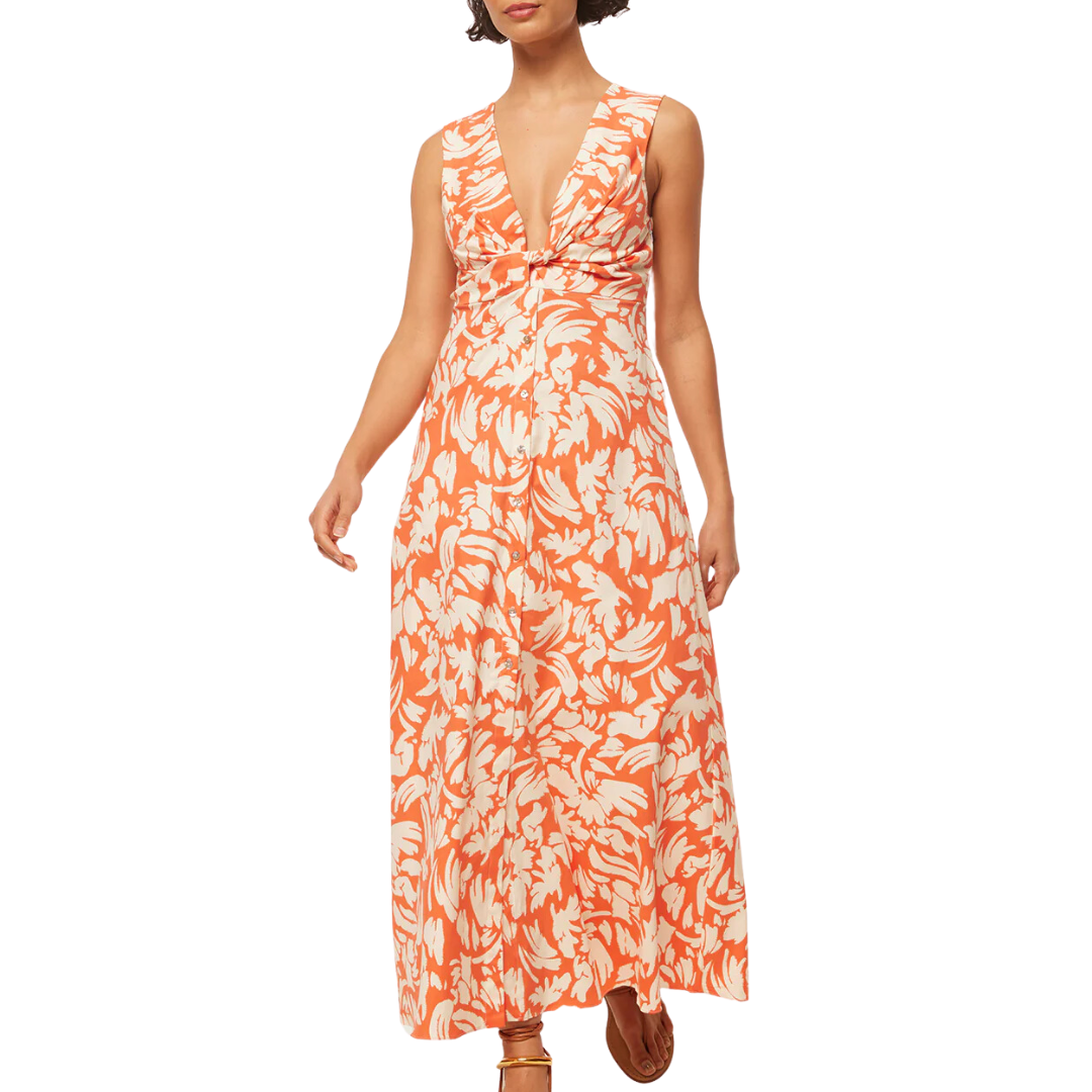 Najah Dress in Patmos Tangerine