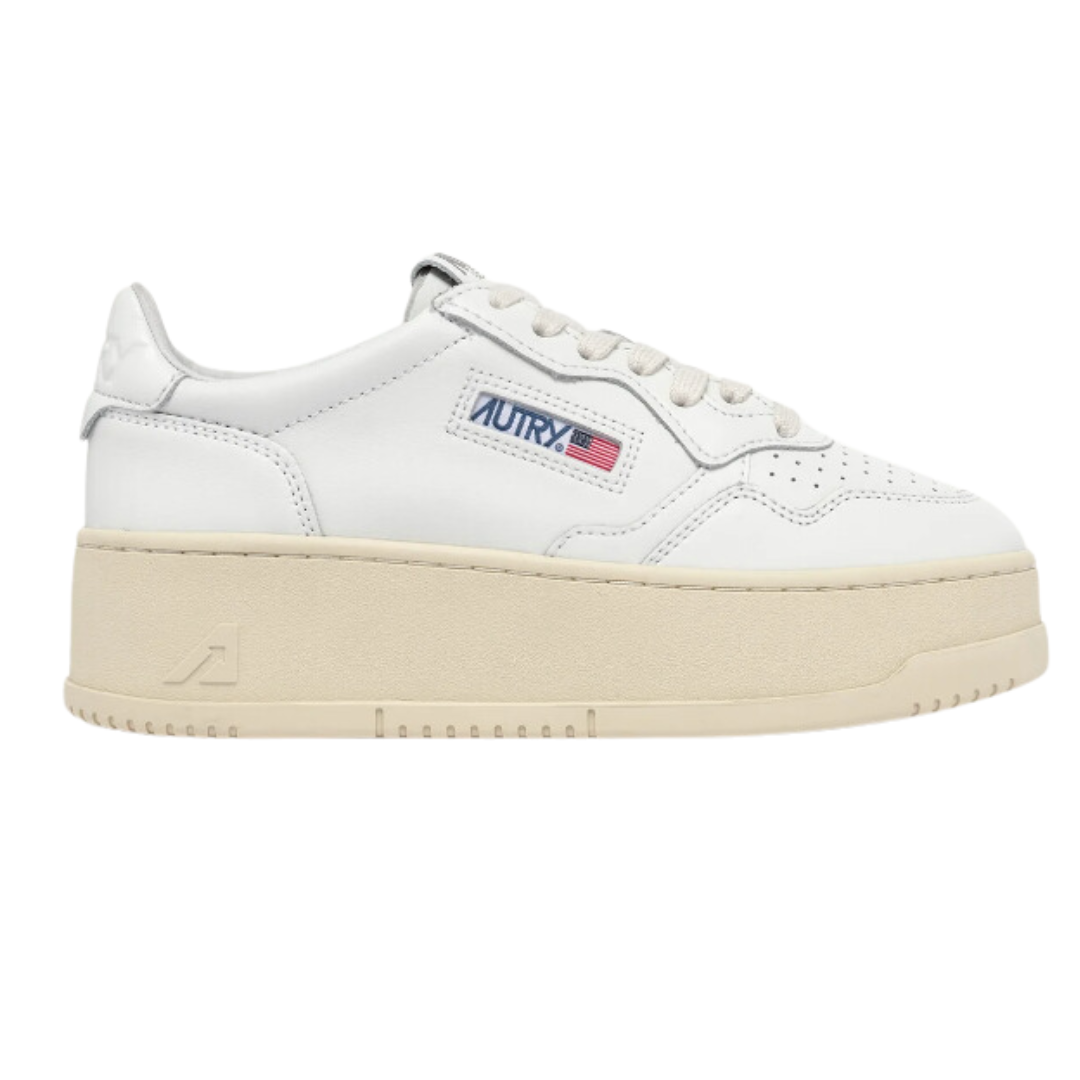 Medalist Platform Sneakers in White