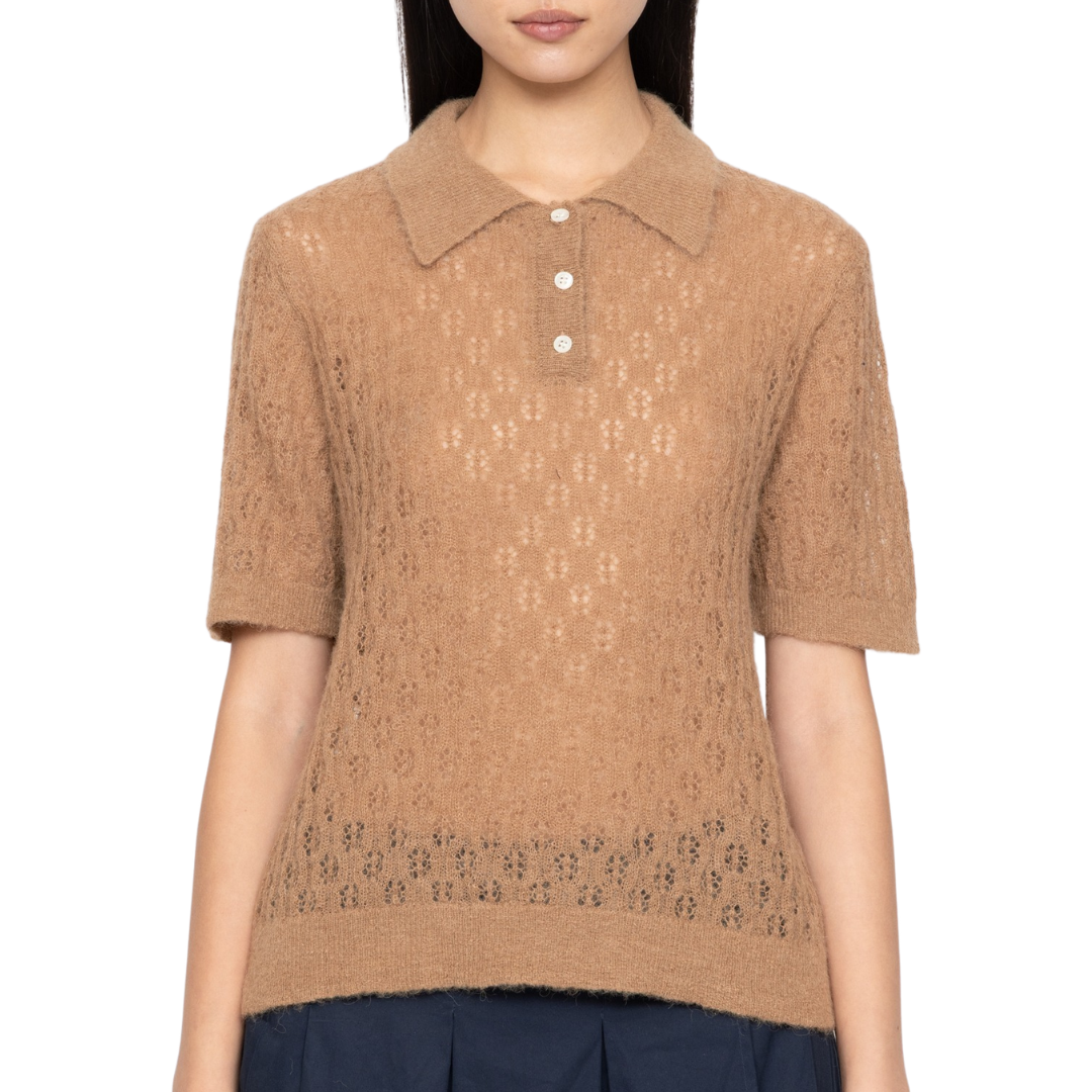Teagan S/S Sweater in Camel
