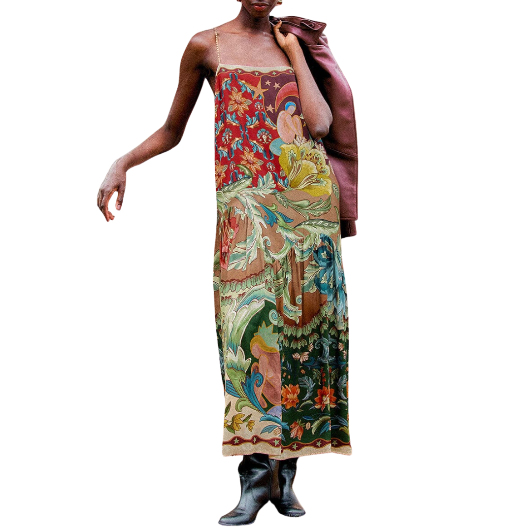 Maxi Sleeveless Dress in Lunar Boho Multicolor