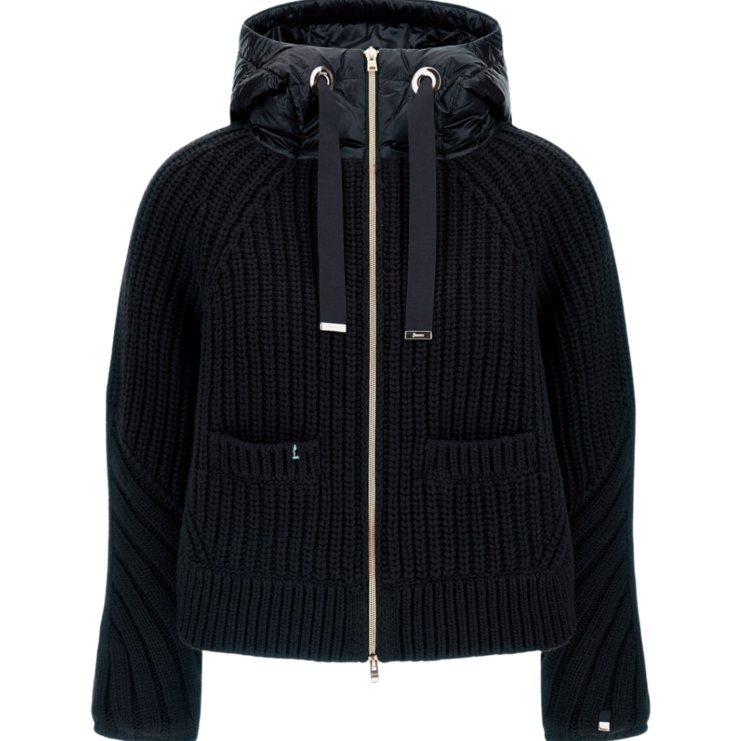Cob Stitch Cardigan in Navy Blue