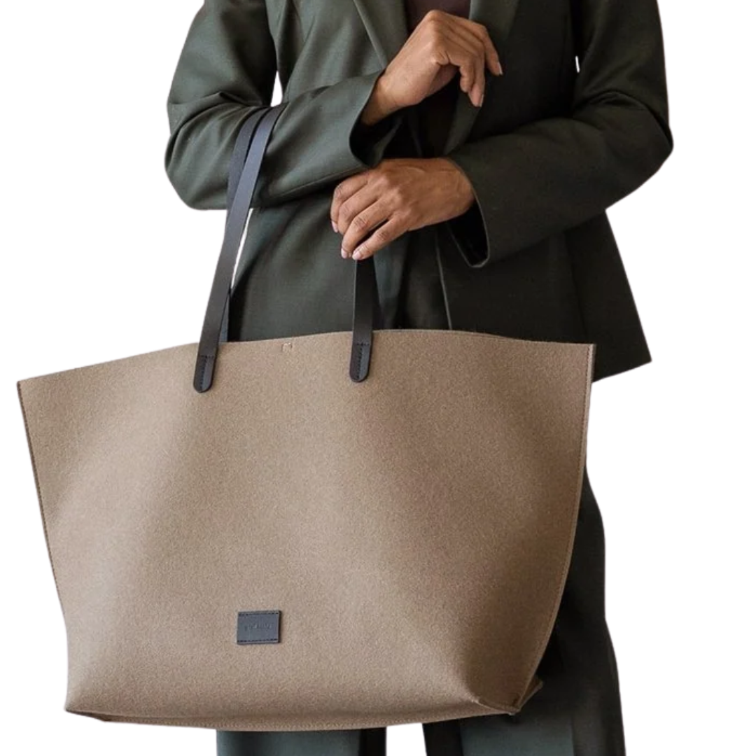 Hana Merino Wool Boat Bag in Cumin