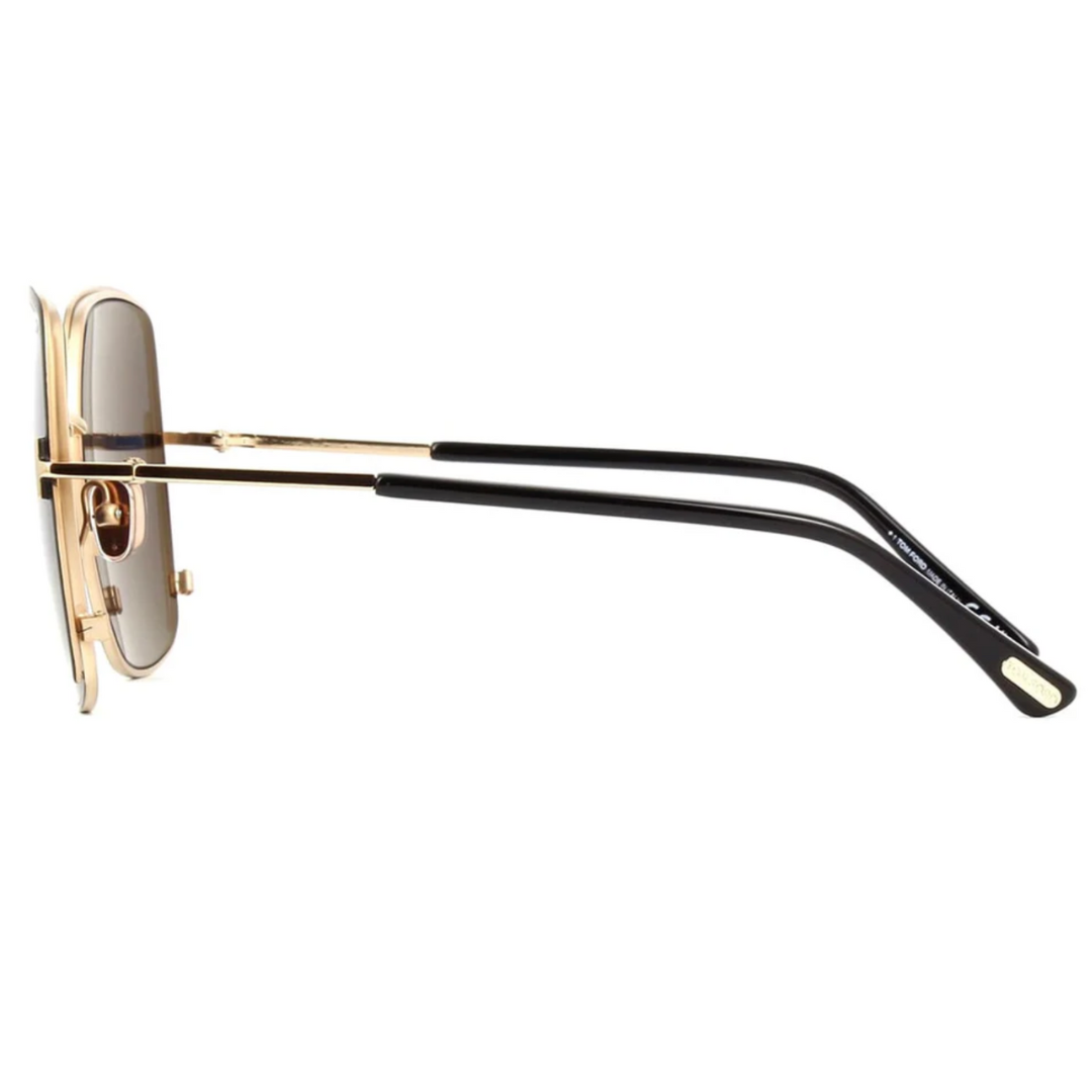Raphaela Sunglasses in Black on Black Gold
