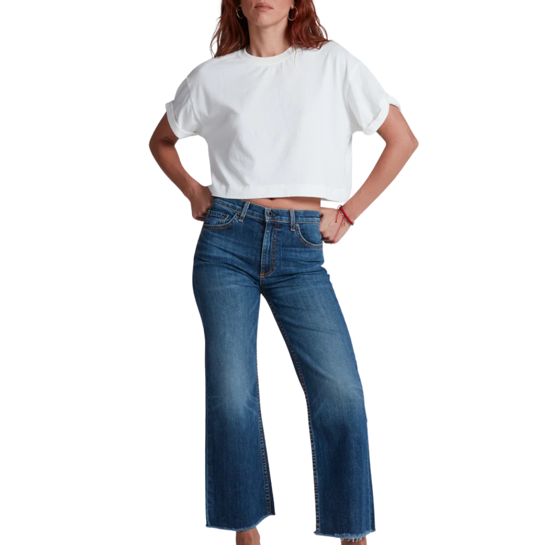Crop Wide Leg in Chevelle