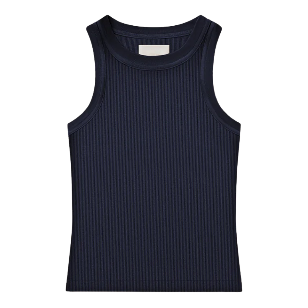 Isabel Rib Tank in Navy