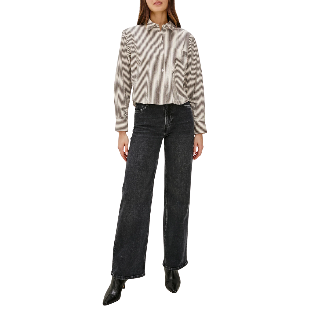 Ramy Shirt in Noir Stripe