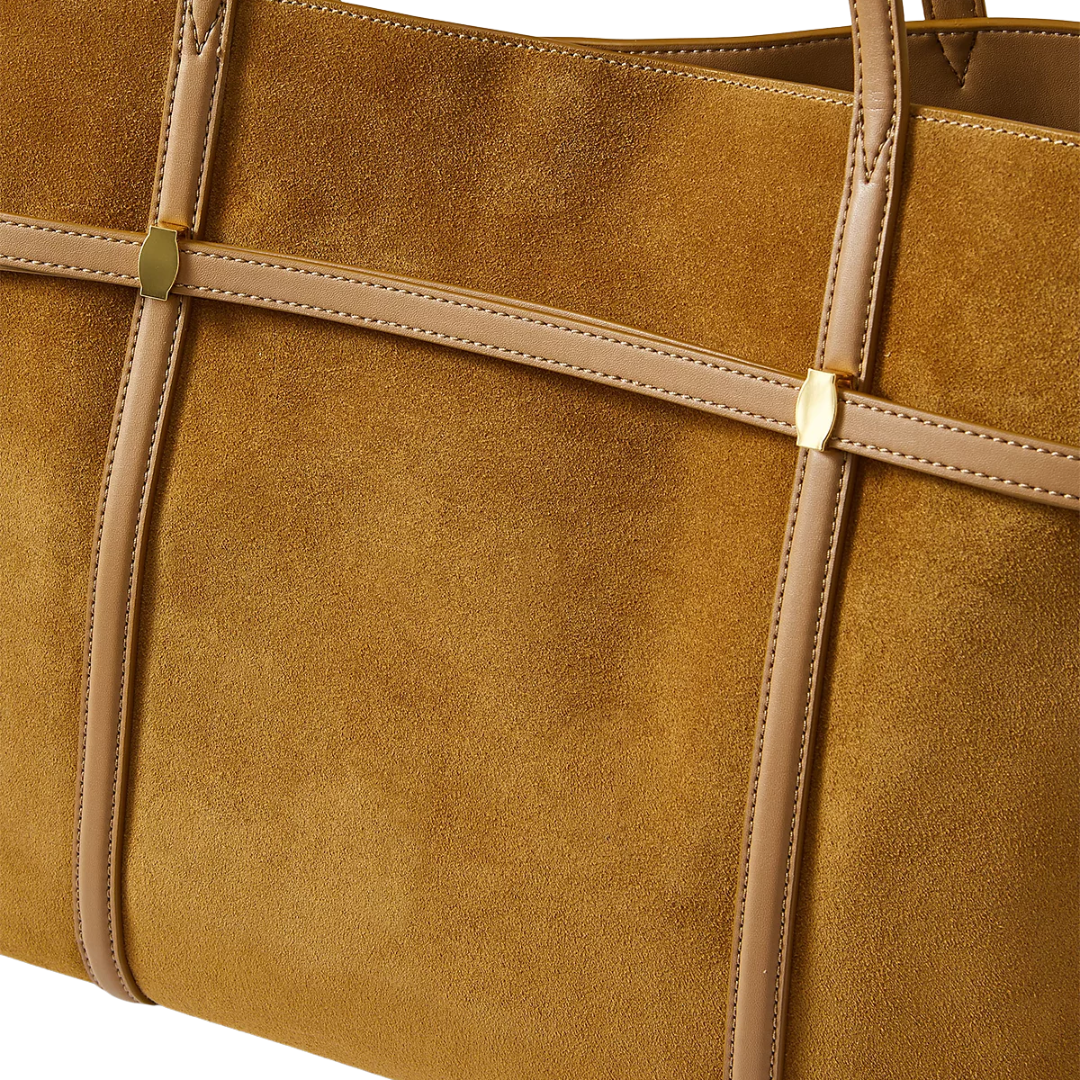 Lasso Belted Tote Bag in Acorn