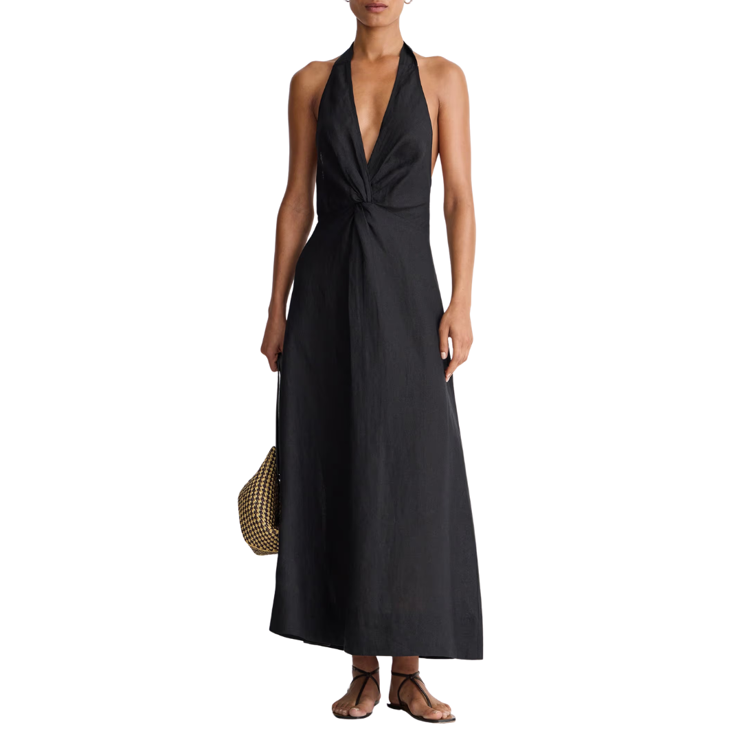 Salome Halter Maxi in Black