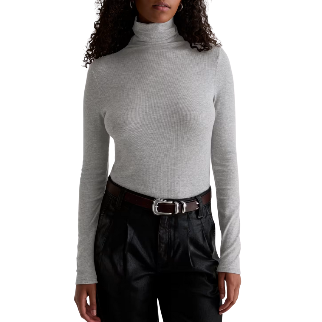 Chels Turtleneck in Heather Grey