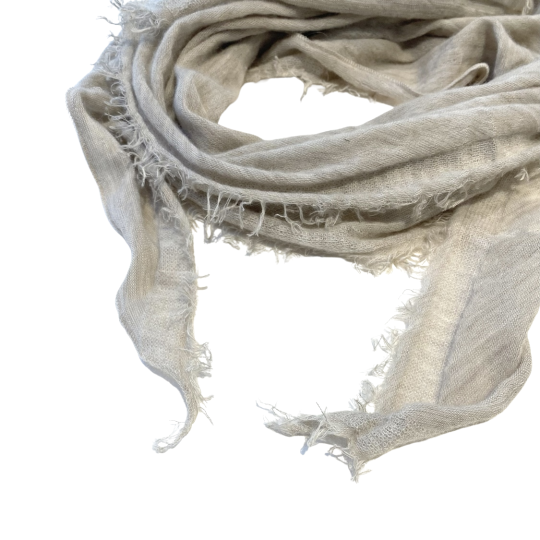 Love Mini Cashmere Scarf in Soft Beige