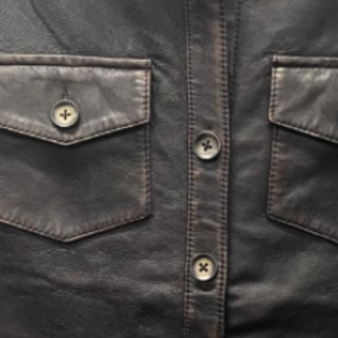 Worn Western Shirt in Black