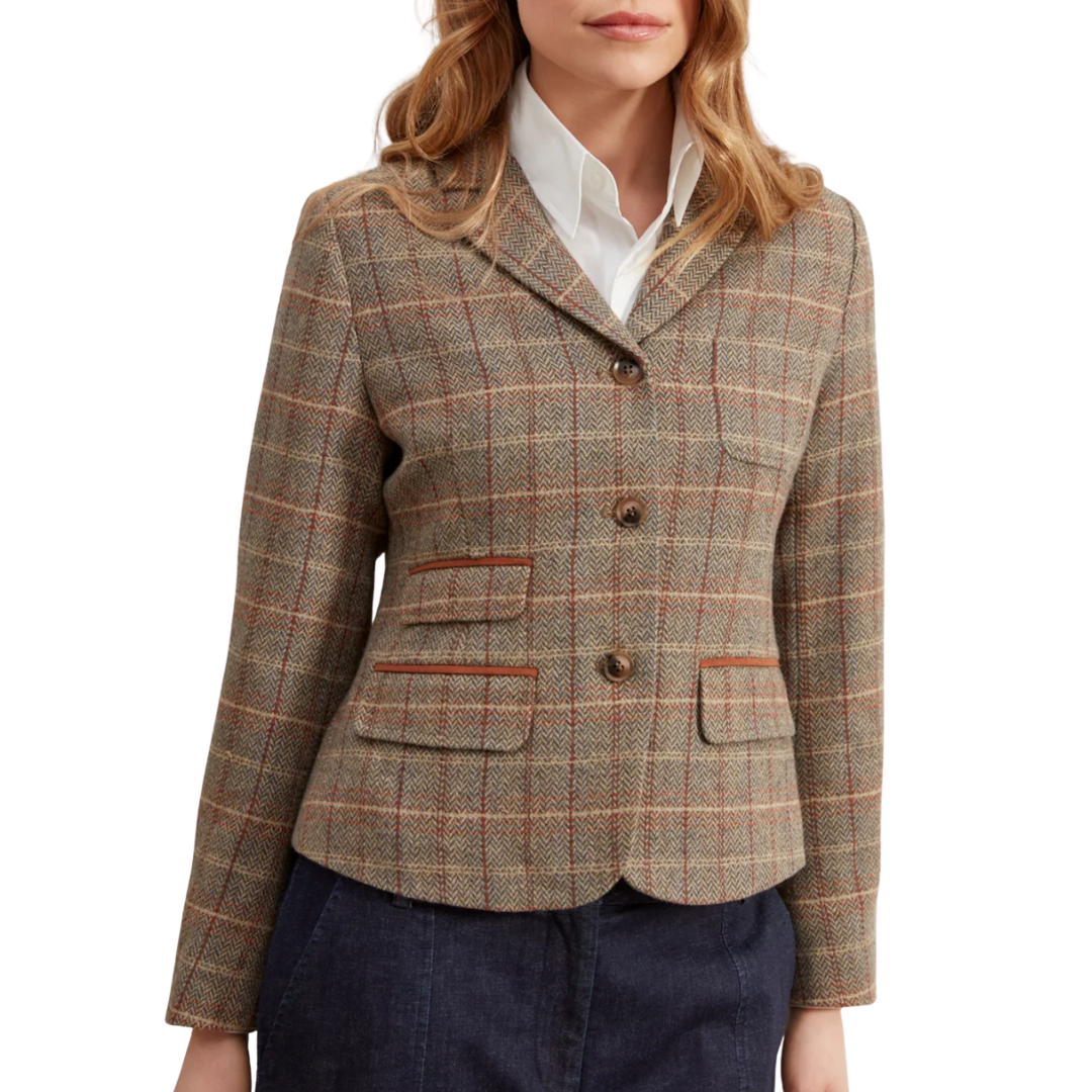 Desmond Blazer in Picante/Camel Tweed