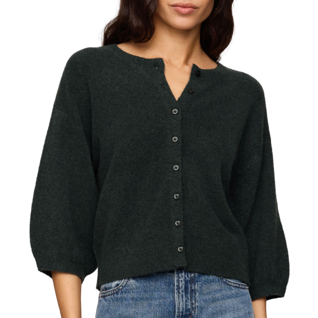 Valor Short Sleeve Cardigan in Emerald Cove