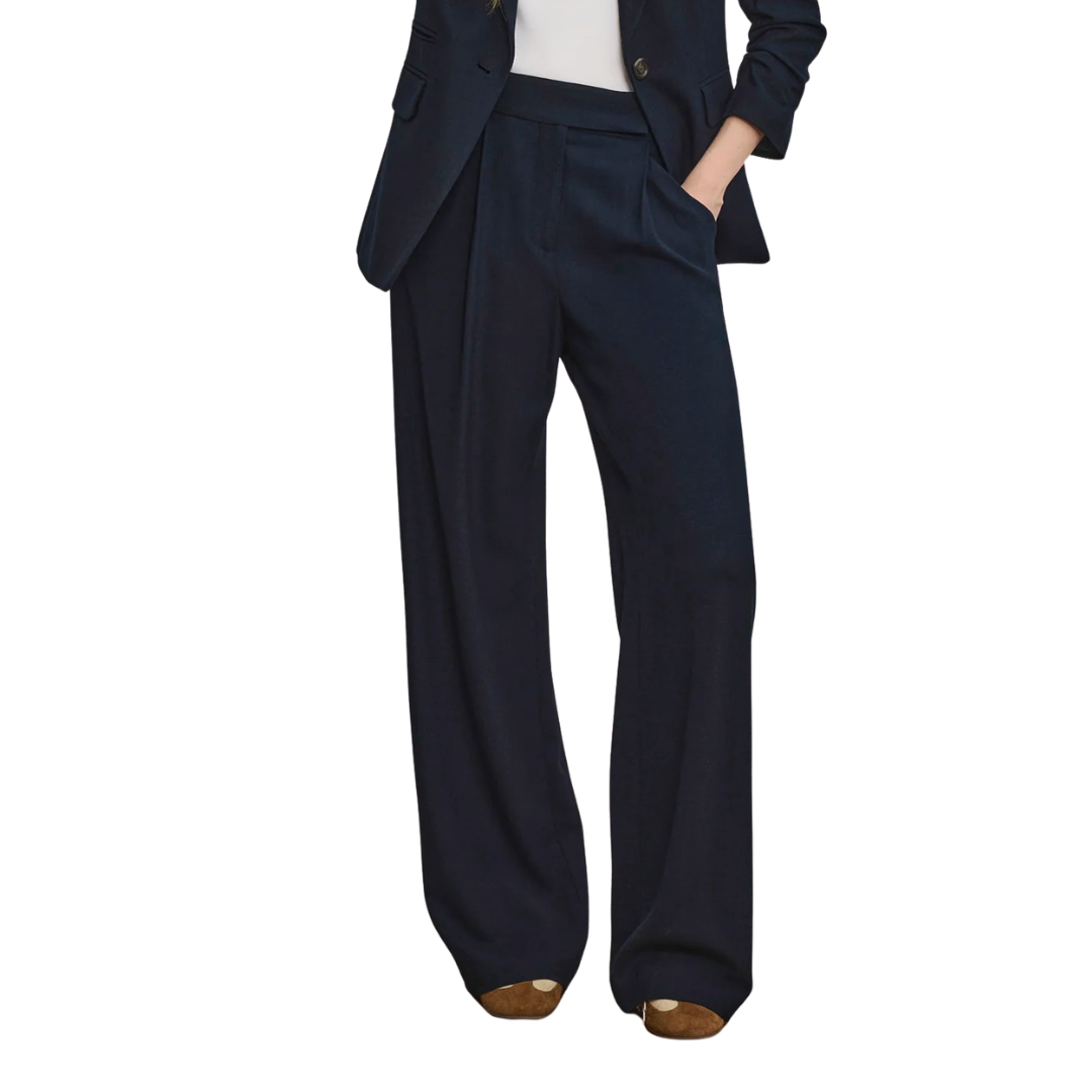 Marbeau Wide-Leg Pant in Navy