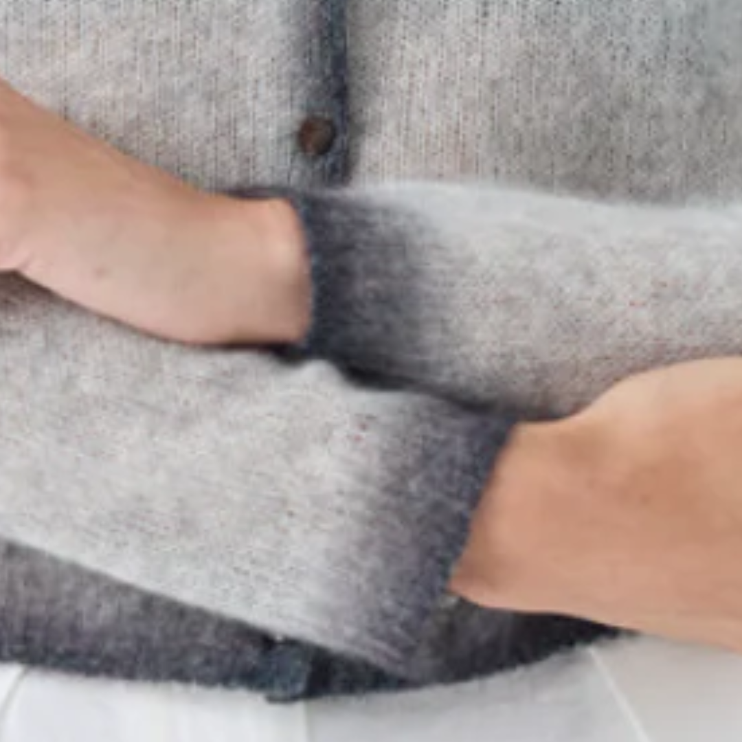 Smudge Tip Cardigan in Space Combo