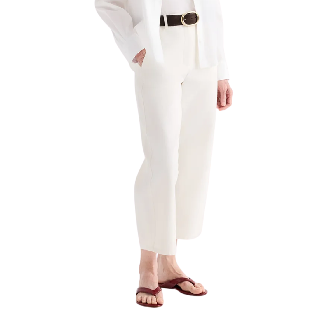 Slouchy BF Trouser in Ivory
