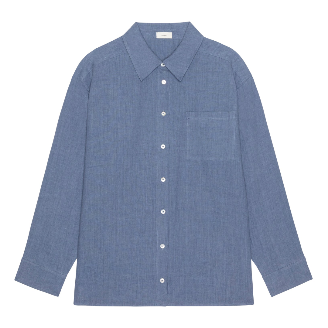 The Linen Relaxed Shirt in Lapis