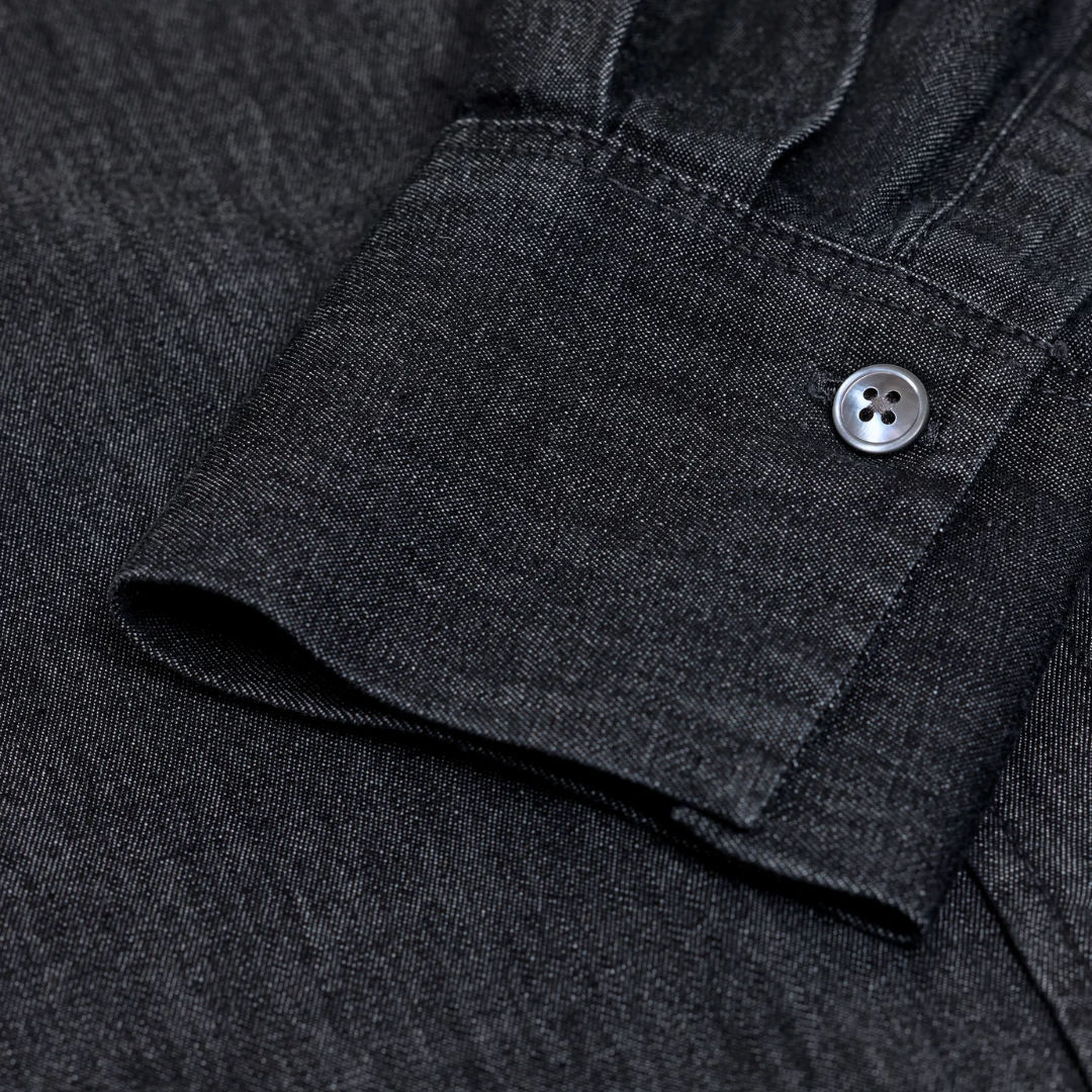 Denim Blouse in Mid Grey