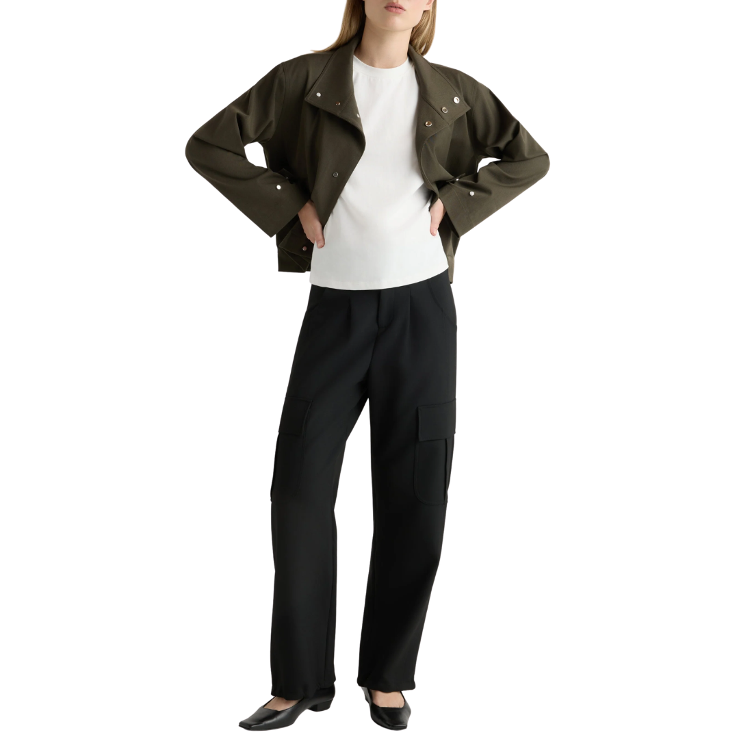 Lynda Tailored Utility Pant in Black