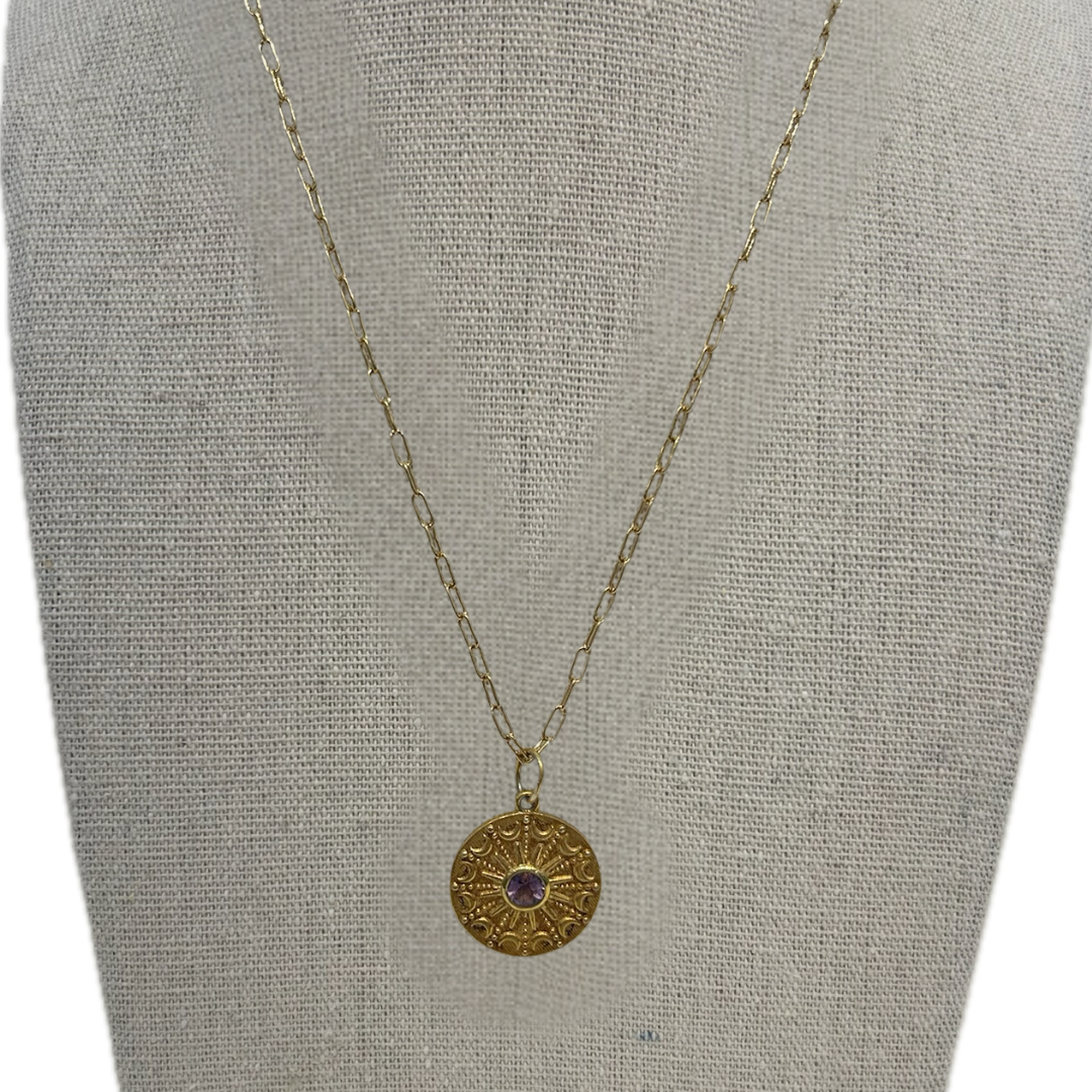 Le Soleil Necklace in Amethyst