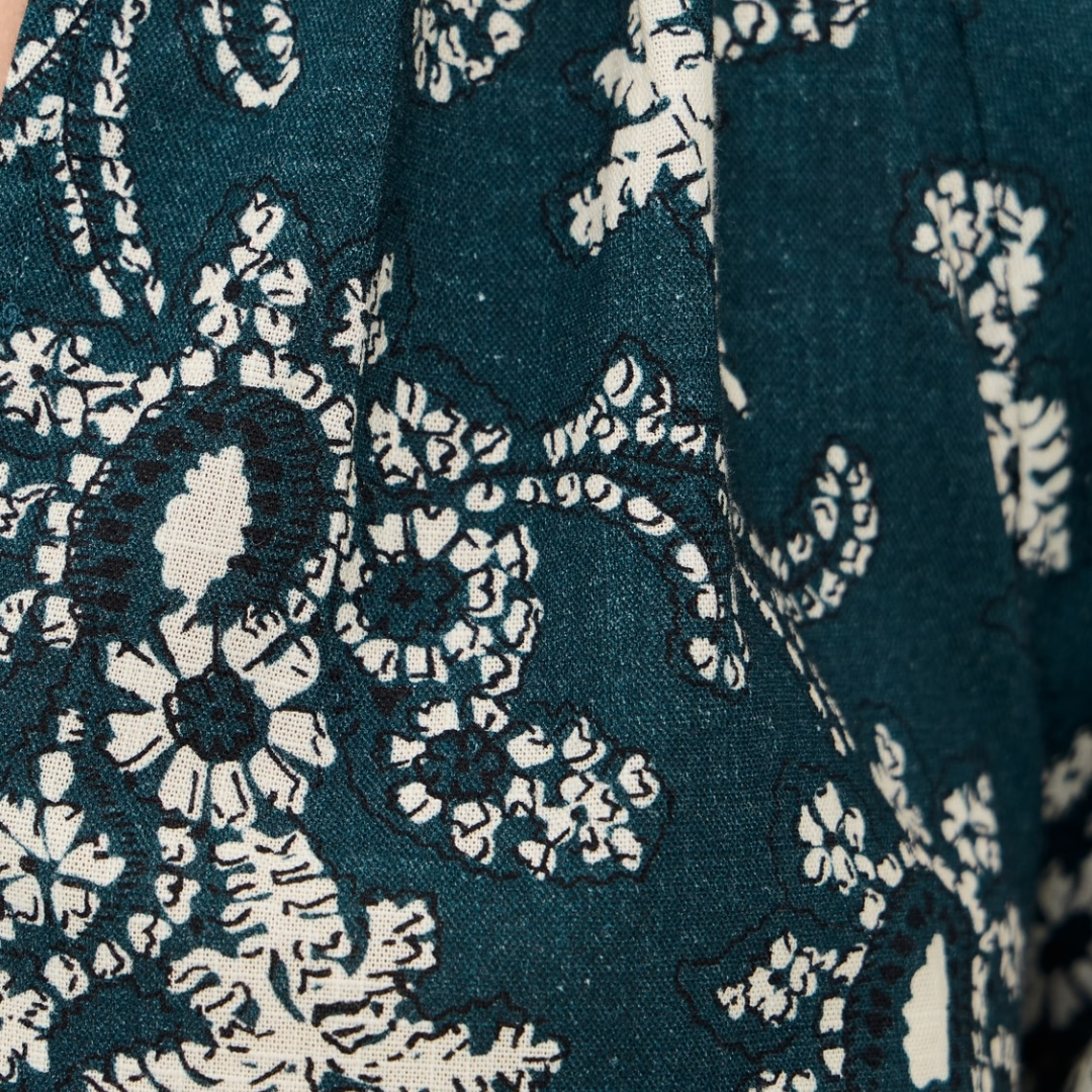 The Blythe Top in Indigo Bandana