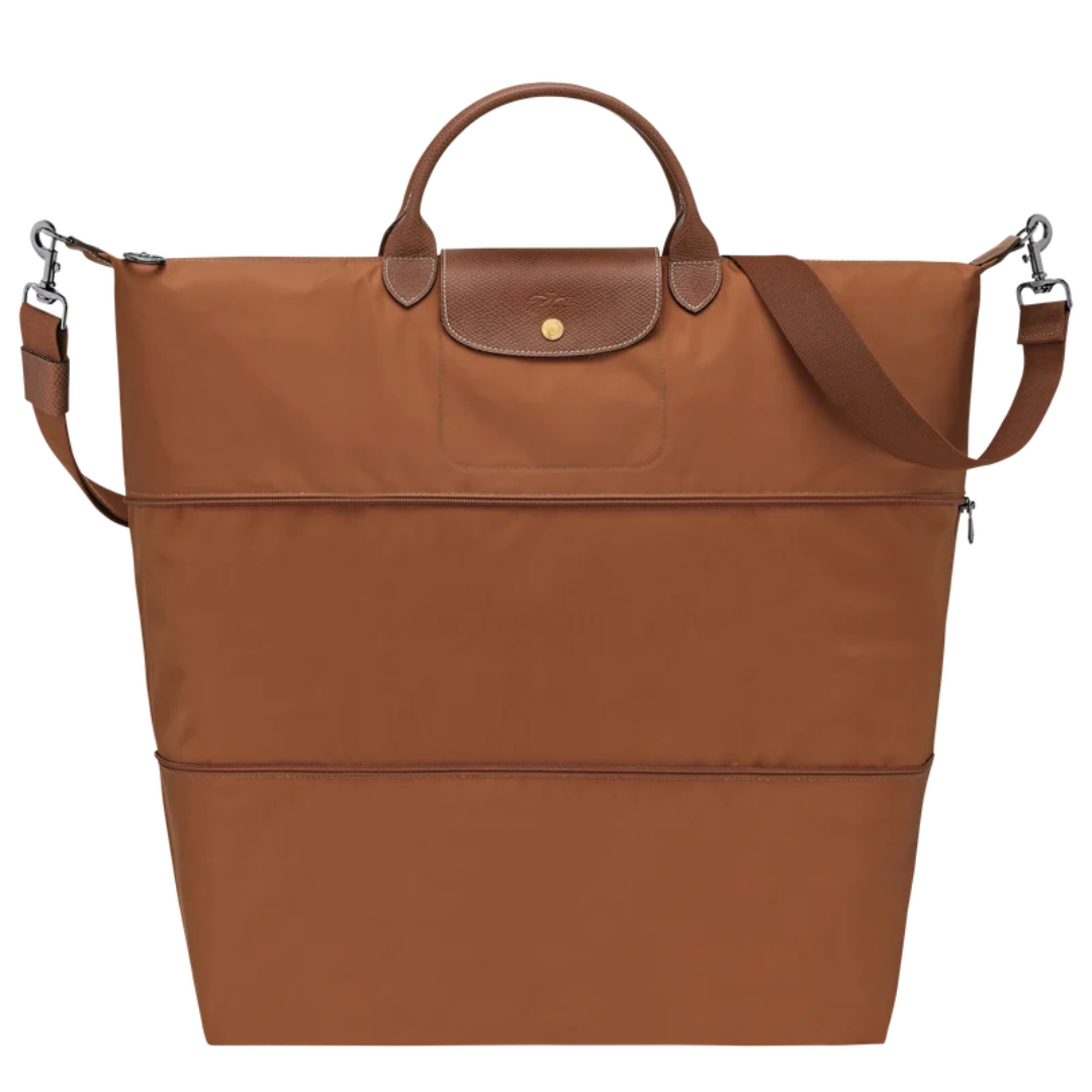 Le Pliage Original Expandable Travel Bag in Cognac