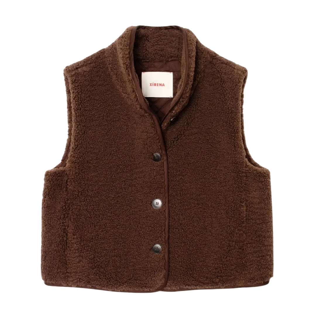 Kensi Vest in Chocolate Brown