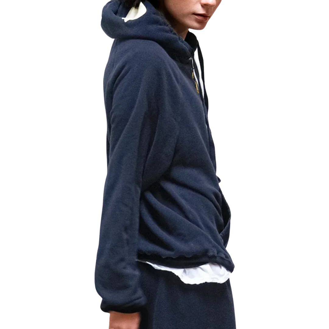 Basicgoodness Terry Fluff Hoodie in Moonshroom