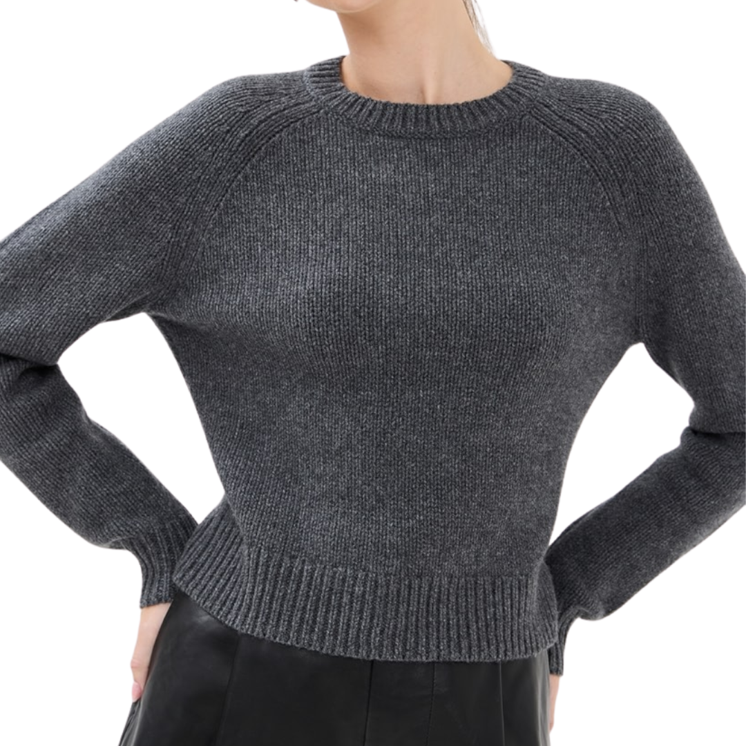 Laurel Sweater in Dark Charcoal Melange