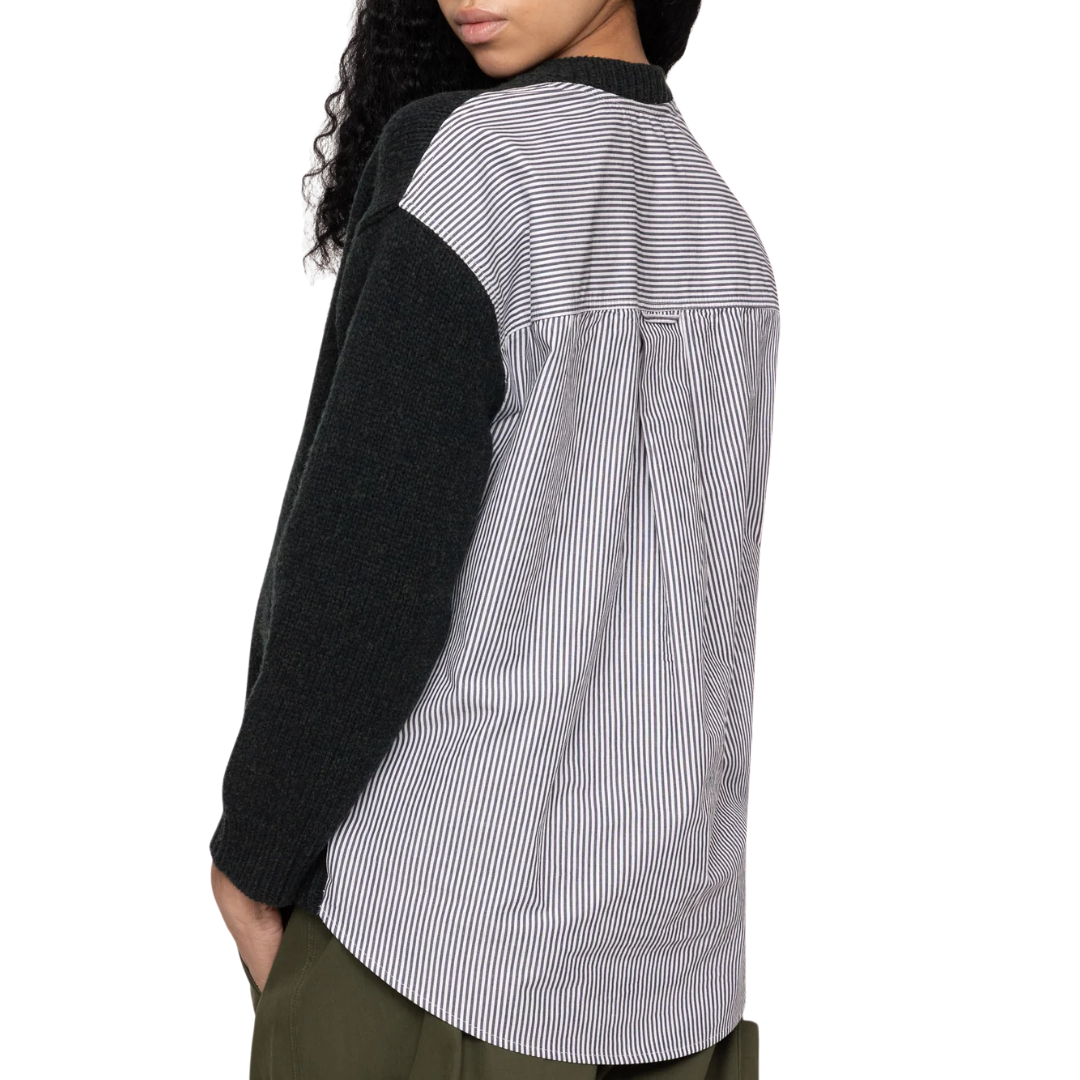 Mallory V-Neck Sweater in Forest