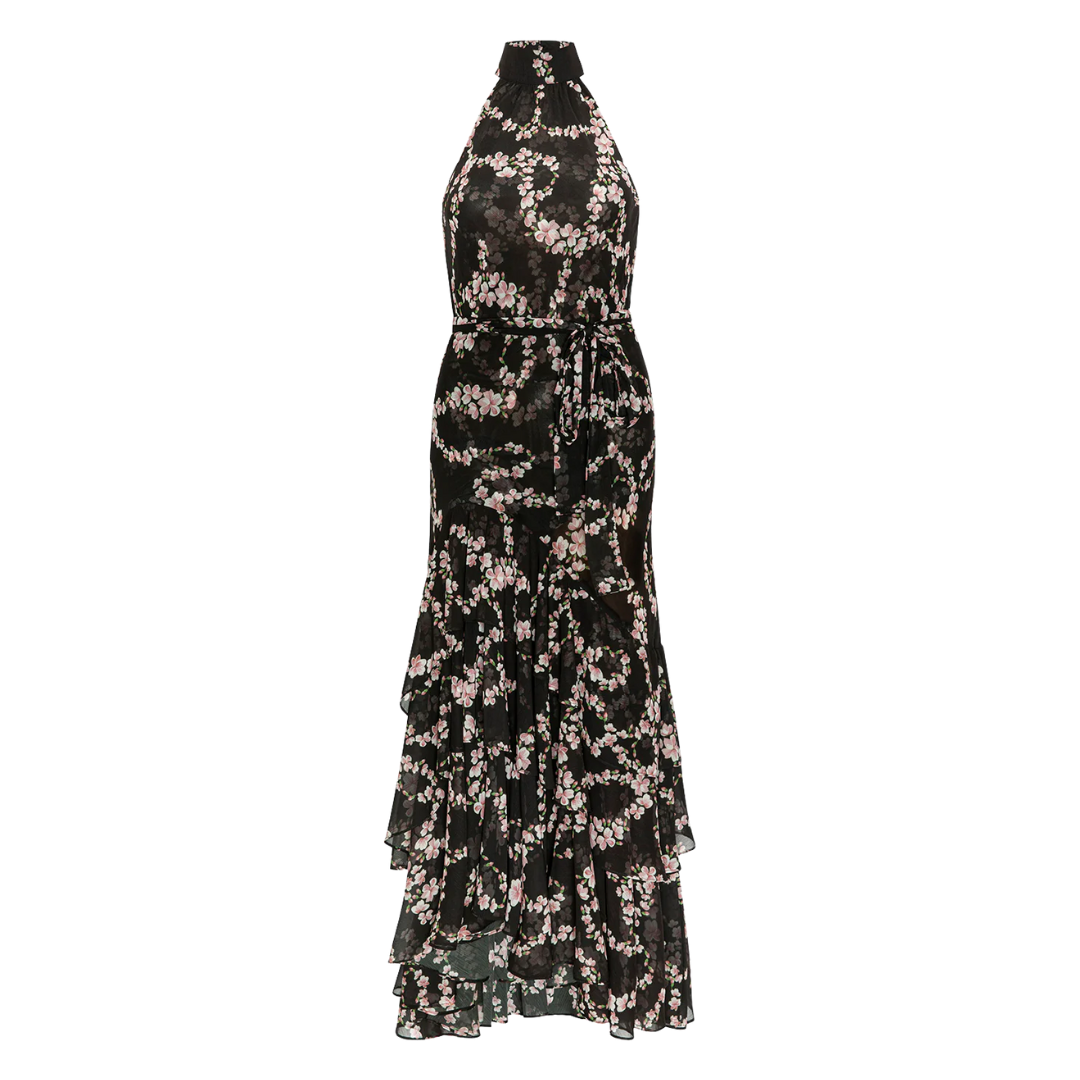 Eliana Dress in Chained Blossom Chiffon