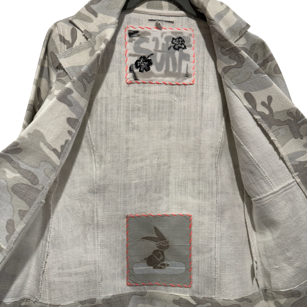 Camo Blazer in Grey