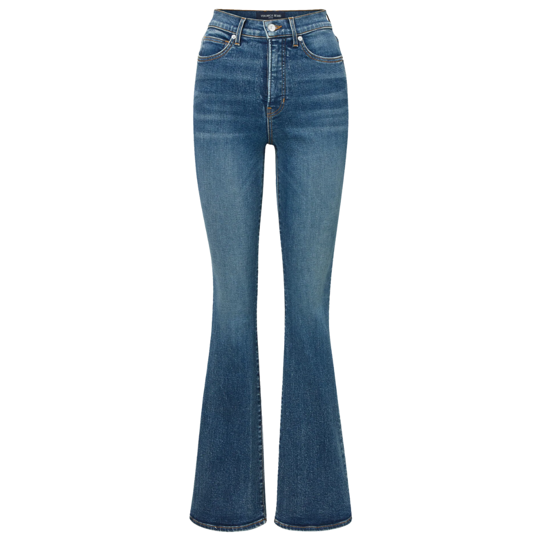 Beverly Off-Duty Skinny-Flare Jean in Rebel Blue
